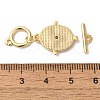 Brass Micro Pave Clear Cubic Zirconia Toggle Clasps KK-N254-75G-4