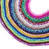 20 Colors Spray Painted Crackle Glass Beads Strands CCG-X0012-01-8mm-2