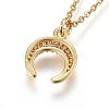 304 Stainless Steel Pendant Necklaces NJEW-L146-07G-2