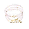 Glass Beads Stretch Bracelets Sets BJEW-JB06575-01-1