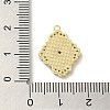 Brass Micro Pave Cubic Zirconia Pendants KK-D095-02B-G-3