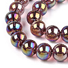Electroplate Transparent Glass Beads Strands GLAA-T032-T10mm-AB19-3