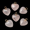 Natural Rose Quartz Pendants G-E603-01G-02-1