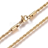 Unisex 304 Stainless Steel Rope Chain Necklaces X-STAS-D0002-33G-3