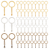15Pcs 3 Colors Iron Split Key Rings KEYC-PH01509-1