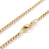 Brass Box Chain Necklaces NJEW-I247-04G-3