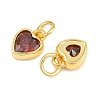 Brass Pave Cubic Zirconia Charms CU-CBA3D67-09G-3