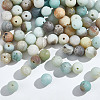Natural Frosted Flower Amazonite Round Beads G-NB0005-34C-1