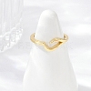 Brass Finger Rings for Women KK-P299-10G-1