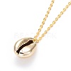 Cowrie Shell Pendants Necklaces NJEW-JN02361-3