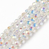 Transparent Electroplate Glass Beads Strands EGLA-I015-05-2