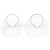 2Pcs 2 Styles Bridal Rhinestones Pearl Mesh Veil Cloth Hair Bands MRMJ-FG0001-16A-1