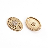 Brass Micro Pave Clear Cubic Zirconia Links connectors ZIRC-L091-031G-2
