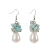 Natural Mixed Gemstone Dangle Earrings EJEW-JE02823-2