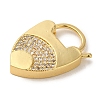 Brass Micro Pave CLear Cubic Zirconia Clasps KK-R162-33G-2