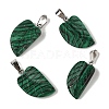 Synthetic Malachite Pendants G-B127-01P-05-2