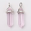 Bullet Glass Pointed Pendants G-F295-02G-2