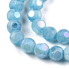 Opaque Frosted Glass Beads Strands EGLA-N006-076B-3