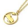 304 Stainless Steel Pendant Necklaces NJEW-Z025-01G-2