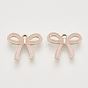Light Gold Plated Alloy Pendants X-ENAM-T009-40A-1