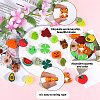 16Pcs 8 Styles Food Grade Silicone Focal Beads SIL-SZ0002-22-6