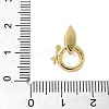 Brass Micro Pave Clear Cubic Zirconia Twister Clasps KK-P293-02F-G-3