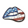 American Flag Theme Single Face Printed Aspen Wood Big Pendants WOOD-G014-10-2