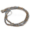 Electroplate Glass Faceted Rondelle Beads Strands EGLA-D020-6x4mm-54-5