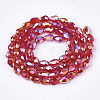 Electroplate Glass Beads Strands EGLA-T013-05I-2