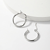 Vintage S925 Silver Hoop Earrings for Women Elegant Retro Minimalist Jewelry NK6073-2