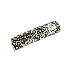 Tibetan Style Hollow Alloy Curved Tube Beads TIBEB-Q058-16AS-FF-3
