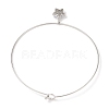 Brass with ABS Imitation Pearl Charm Necklace BJEW-Q350-05B-P-3