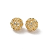 Brass Micro Pave Clear Cubic Zirconia Beads LS-KK-D228-05G-1
