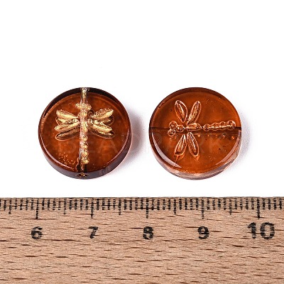 Baking Paint Transparent Glass Beads DGLA-N018-30E-1
