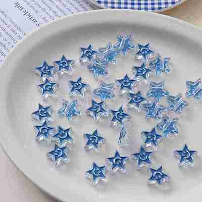 Acrylic Enamel Beads OACR-I011-21B-1