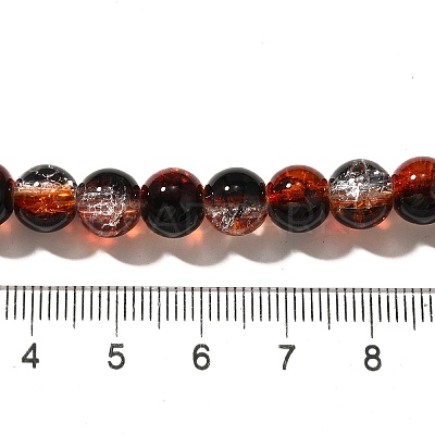 Crackle Glass Beads Strands CCG-C002-8mm-02-1