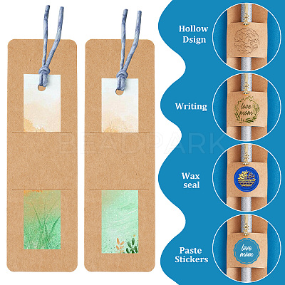 Rectangle Kraft Bookmark Sleeves 