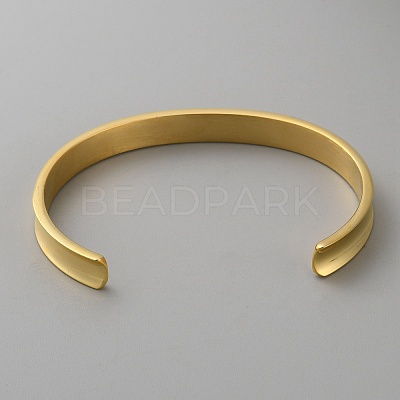 Stainless Steel Open Cuff Bangles BJEW-WH0516-03G-1