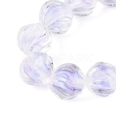 Textured Inner Flower Handmade Lampwork Beads LAMP-T024-07E-1