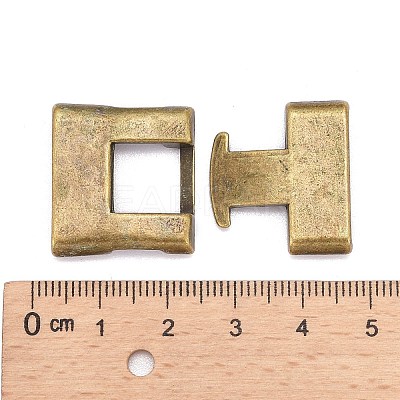 Tibetan Style Alloy Snap Lock Clasps TIBEB-A101306-AB-FF-1