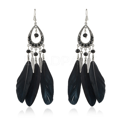 Alloy Rhinestone Teardrop Dangle Earrings FS-WGBDF6F-05-1