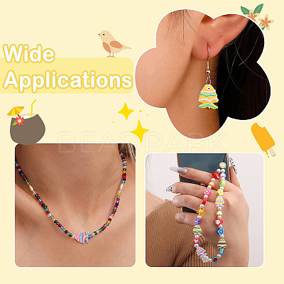 6Pcs 6 Colors Painted Glass Beads LAMP-CJ0002-93-1