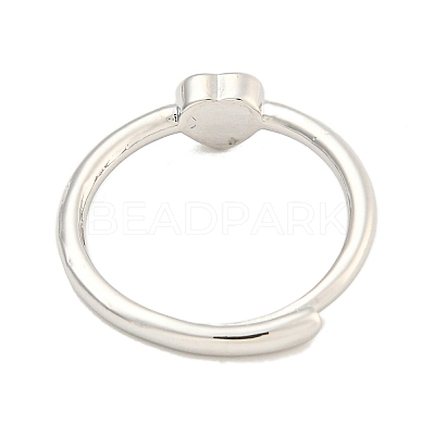 Heart Natural Dyed & Heated Green Onyx Agate Adjustable Rings RJEW-Q818-02P-04-1