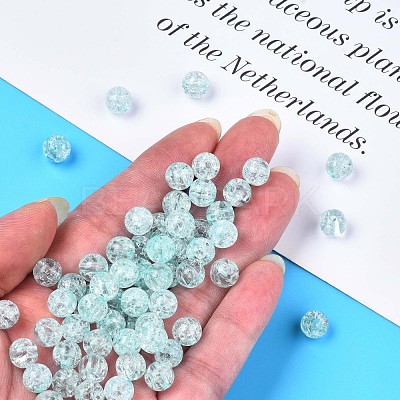 Transparent Crackle Acrylic Beads MACR-S373-66-N07-1