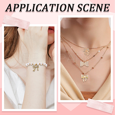 32Pcs 8 Styles Alloy Rhinestone Pendants ALRI-SC0001-48-1