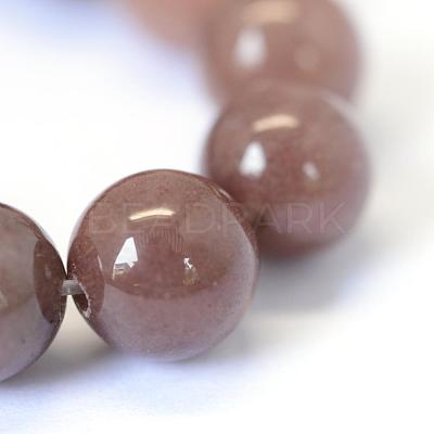 Natural Purple Aventurine Round Bead Strands G-E334-6mm-21-1