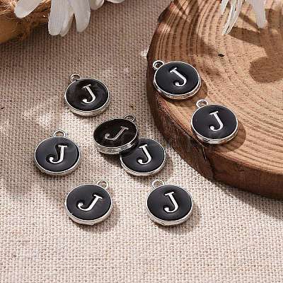 Platinum Plated Alloy Charms LS-ENAM-S118-02J-P-1