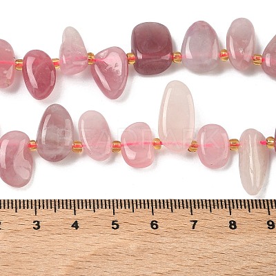 Natural Purple Madagascar Rose Quartz Beads Strands G-P604-A05-01-1