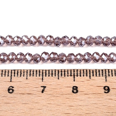 Electroplate Glass Beads Strands EGLA-A044-T2mm-A07-1