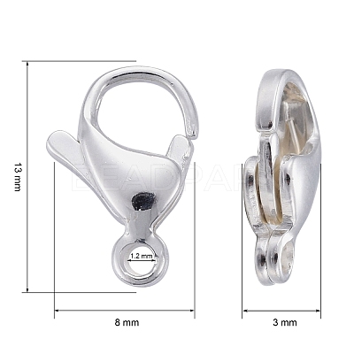 304 Stainless Steel Lobster Claw Clasps STAS-E464-21A-S-1
